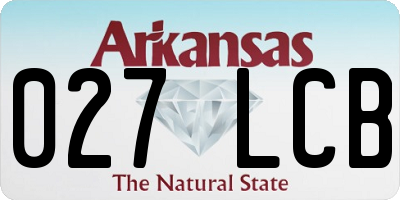 AR license plate 027LCB