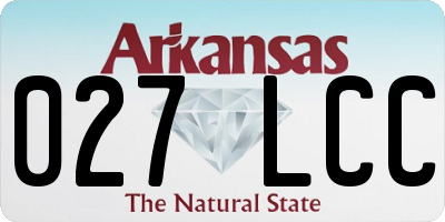 AR license plate 027LCC