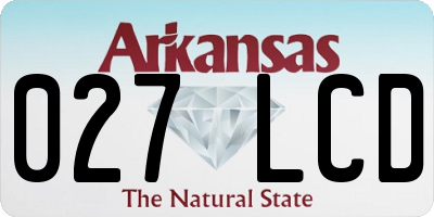 AR license plate 027LCD