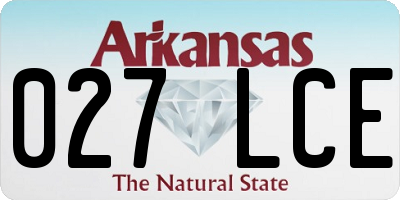 AR license plate 027LCE
