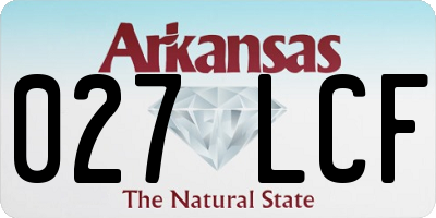 AR license plate 027LCF