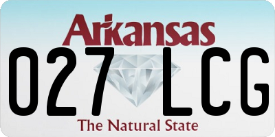 AR license plate 027LCG
