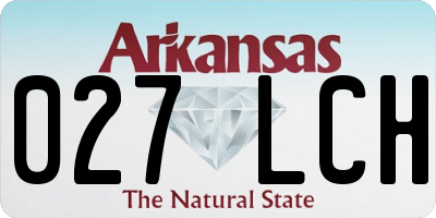 AR license plate 027LCH