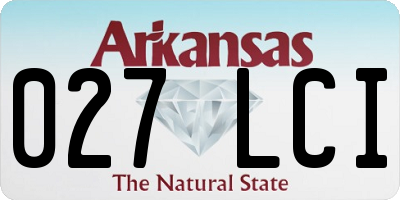 AR license plate 027LCI