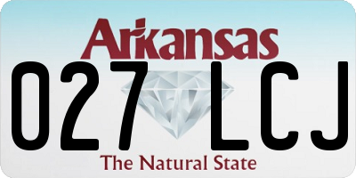 AR license plate 027LCJ
