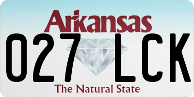 AR license plate 027LCK