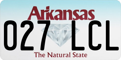 AR license plate 027LCL