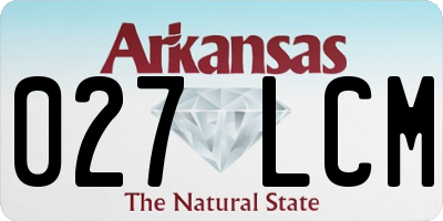 AR license plate 027LCM