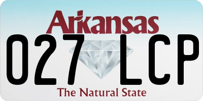 AR license plate 027LCP