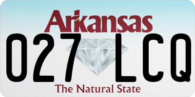 AR license plate 027LCQ