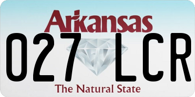 AR license plate 027LCR