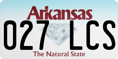 AR license plate 027LCS