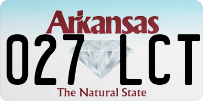 AR license plate 027LCT