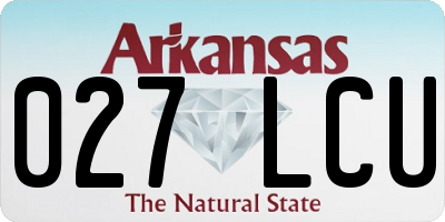 AR license plate 027LCU