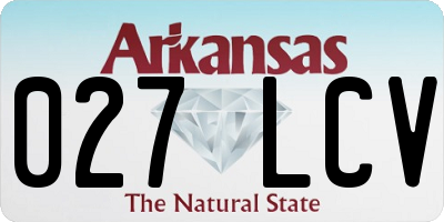 AR license plate 027LCV