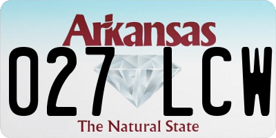 AR license plate 027LCW