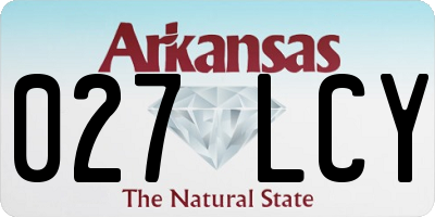 AR license plate 027LCY