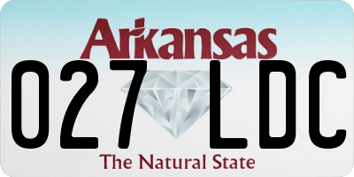 AR license plate 027LDC