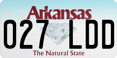 AR license plate 027LDD