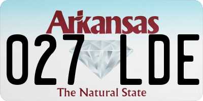AR license plate 027LDE