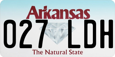 AR license plate 027LDH