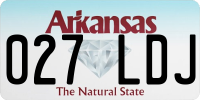 AR license plate 027LDJ