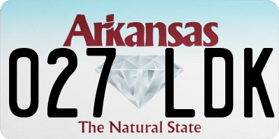 AR license plate 027LDK