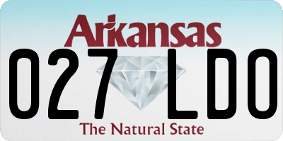 AR license plate 027LDO