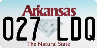 AR license plate 027LDQ