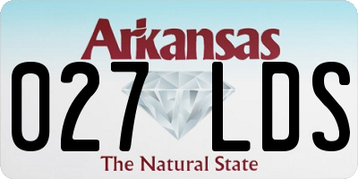 AR license plate 027LDS