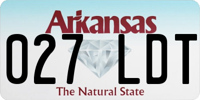 AR license plate 027LDT