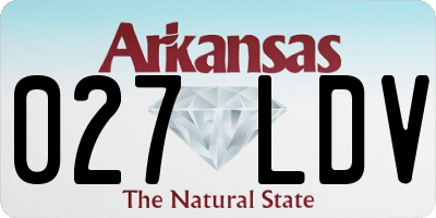 AR license plate 027LDV