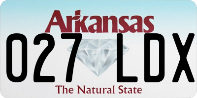 AR license plate 027LDX