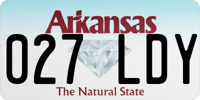AR license plate 027LDY