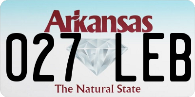 AR license plate 027LEB