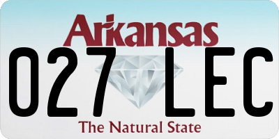 AR license plate 027LEC