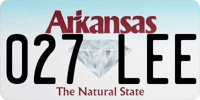 AR license plate 027LEE