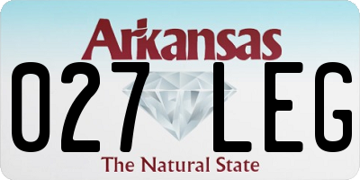 AR license plate 027LEG