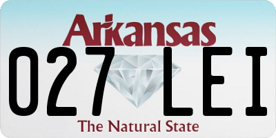 AR license plate 027LEI