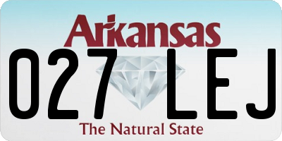 AR license plate 027LEJ