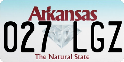 AR license plate 027LGZ