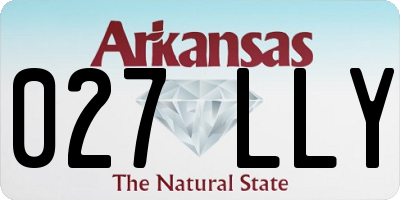 AR license plate 027LLY