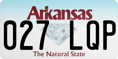 AR license plate 027LQP