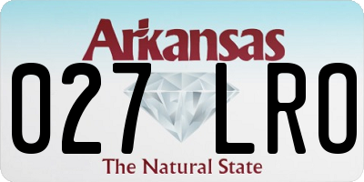 AR license plate 027LRO