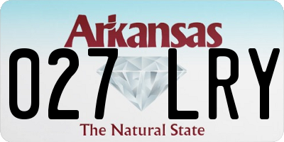 AR license plate 027LRY