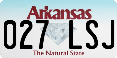 AR license plate 027LSJ