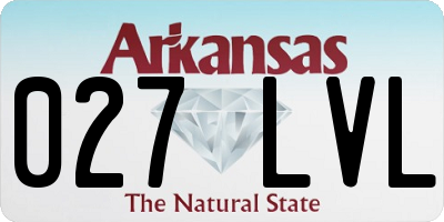 AR license plate 027LVL