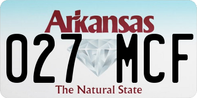 AR license plate 027MCF
