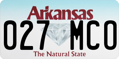 AR license plate 027MCO