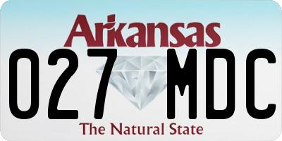 AR license plate 027MDC